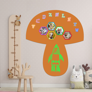 Pizarra Blanca Infantil con Adhesivo Magnético Removible de Fieltro, Pizarra/Tablero de Tiza 950x750mm, Certificación EN71 - Product Image 2