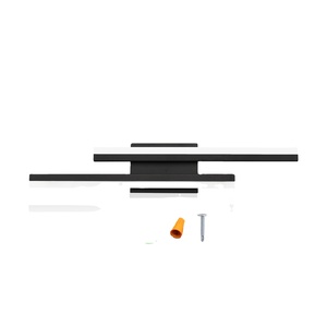 Lumière <span class=keywords><strong>de</strong></span> <span class=keywords><strong>salle</strong></span> <span class=keywords><strong>de</strong></span> <span class=keywords><strong>bain</strong></span> à LED noire <span class=keywords><strong>de</strong></span> 24 pouces, 3CCT réglable, lumière murale moderne en métal, 16W pour <span class=keywords><strong>miroir</strong></span>, <span class=keywords><strong>salle</strong></span> <span class=keywords><strong>de</strong></span> maquillage - Product Image 2