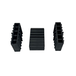 Connecteur d'angle en plastique 20x40mm noir pour porte et fenêtre industrielle, installation par vis - Product Image 1