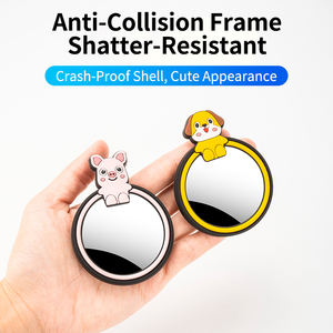 Miroir convexe rond universel BAVISS avec adhésif, accessoires extérieurs mignons pour voiture, aide à la vision arrière pour un stationnement sûr et le maquillage - Product Image 5