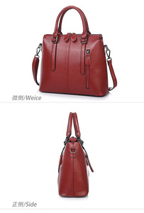 Bolsos de Mano de Cuero Genuino Encerado al Estilo Vintage, Bolso de Hombro Tipo Cartero para Mujer, Bolsos de Mensajero - Product Image 4