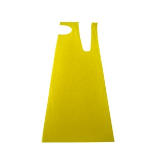 Customized <b>Disposable</b> Plastic <b>Aprons</b> Blocked LDPE <b>Apron</b> with Hole for Food Processing 100% PE - Product Image 2