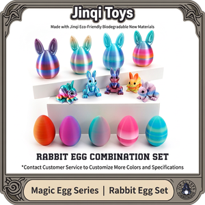 Ornement d'œuf de lapin imprimé en 3D, jouet œuf de Pâques en PLA, figurine de lapin transformable, cadeau de fête, objet de décoration - Product Image 5