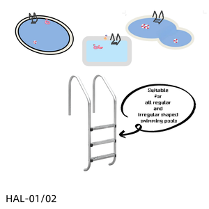 Échelle de piscine en matériau composite, matériel durable avec installation facile et économie d'énergie - Product Image 3