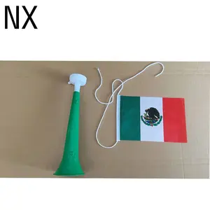 2023 Independence Day Holiday Generic Plastic Vuvuzela Cheering Horns Football Soccer Fan Trumpet With Mexico Flag