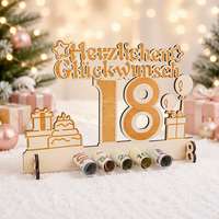 Support en bois personnalisé pour cadeau d'argent d'anniversaire, plaque de décoration pour les événements majeurs des anniversaires de 18, 20, 30 et 50 ans