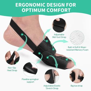 Corretor de Joanete Hallux Valgus, Alívio da Dor, Suporte Diurno e Noturno, Talas de Neoprene Unissex, Endireitador de Dedo Martelo - Product Image 2