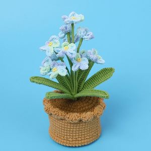 Orquídea de Ganchillo en Maceta, Flor Artificial Tejida, para Regalos de Niñas en el Día de la Madre, Halloween, Graduación, Pascua - Product Image 5