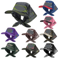Chapeau bandana hip-hop personnalisé, logo imprimé par sublimation, chapeau de soleil Y2K, écharpe carrée multifonctionnelle, casquette de protection UV pour l'extérieur, unisexe