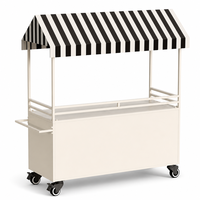 Chariot à crêpes et gaufres mobile personnalisé, kiosque commercial de vente de nourriture de rue, stand de marché extérieur portable, équipement de magasin