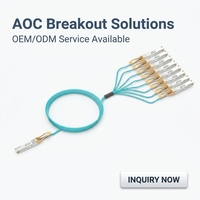 Cable Óptico Activo de Alta Velocidad QSFP+ AOC 40G a 4*SFP+ 1M 2M 3M 5M 10G 25G, Cable SFP+ QSFP28 para Switch de Centro de Datos