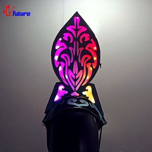 Diadema LED Cyberpunk, Tocado Alto para Discoteca, Bailarina <span class=keywords><strong>Gogo</strong></span>, Festival Rave, Pasarela de Moda, Espectáculo - Product Image 4