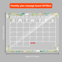 Calendrier de réfrigérateur en acrylique transparent personnalisé Ensemble de planches de planification magnétiques effaçables à sec portables pour la maison Tableau en acrylique transparent