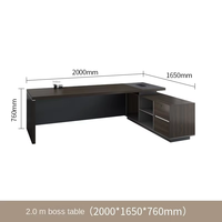 Ensemble de table et de chaises de bureau en bois massif moderne, de style président et de direction