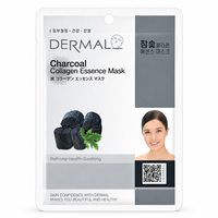 Masque en tissu pour le visage à l'essence de charbon et de collagène 23g