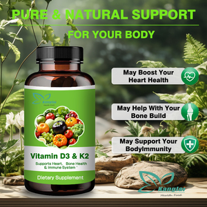 Özel etiket magnezyum takviyesi bağışıklık sistemini destekler D3 K2 vitamini kapsülleri - Product Image 4