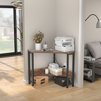 Bureau d'ordinateur en MDF avec design d'angle extensible, rangement et ports USB pour petits espaces, poste de travail à domicile, chambre