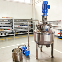 Cuve de mélange en acier inoxydable DZJX pour savon liquide et shampoing avec agitateur homogénéisateur pour la production de détergents et de cosmétiques