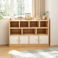 Étagère en bois Tenghang avec portes de placard, organisateur de rangement multifonctionnel pour salon, chambre d'enfant, école, buffet