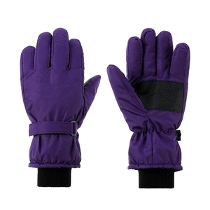 Guantes de snowboard y esquí con parche central en la palma, cierre de correa ajustable, puño elástico de punto, equipo para deportes de invierno al aire libre, venta al por mayor. - Product Image 1