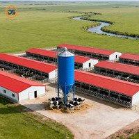 Estructura de Acero Prefabricada Resistente para Establos, Diseño Moderno de Granja, Construcción con Armazón Espacial