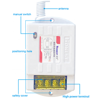 Interrupteur sans fil Honest 220V avec télécommande, portée 1000m, IP11, pour éclairage et contrôle électrique traversant les murs
