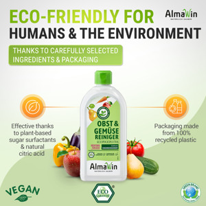 Limpiador de Frutas y Verduras AlmaWin Custom 1, 500 ml, para Limpiar Frutas de Piel Lisa, Variedades Diversas, Detergente Orgánico para Bebés - Product Image 5