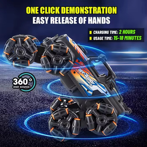 Voiture RC de cascade 4x4 en alliage à double commande 2.4G, avec huit ou six roues, bras oscillant, télécommande, fonction pulvérisation et lumières - Product Image 4