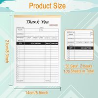 Carnets de reçus autocopiants personnalisés en gros, carnets de factures duplicata numérotés pour les ventes en magasin et les petites entreprises