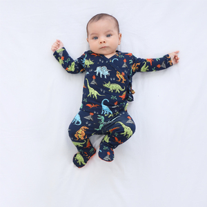 Pijamas de Bambú Personalizados para Bebés, Niños y Niñas, Mono de Manga Larga, Ropa para Recién Nacidos, Venta al por Mayor, Monos con Cierre - Product Image 1