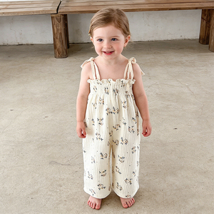 Nuovo Body per Neonati con Motivi Floreali 2026, Tutina in Cotone Stile Coreano, Abbigliamento Estivo per Neonati e Bambini, <span class=keywords><strong>Canottiere</strong></span> per Bambine - Product Image 1