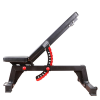 Banc de musculation multifonctionnel réglable inclinable/abaisseable en acier robuste BLD, longueur 1250 mm, rembourré en PU pour la maison/la salle de sport commerciale