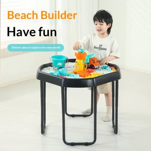 Tavolo Sensoriale Ottagonale in Plastica Leowood Montessori Tuff Tray con Supporto e Borsa per Giochi con Sabbia e Acqua per Bambini, Educazione Precoce - Product Image 3