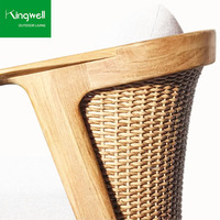 Mobilier d'extérieur de luxe 8 places table et chaises de jardin ensemble canapé et table en bois de teck ensembles de jardin pour villa hôtel