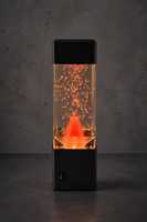 Lampe de nuit LED volcan à bulles carrées noires avec lumière blanc chaud, en ABS moderne, pour la décoration de chambre et de bureau