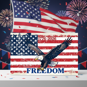 Bandiera Personalizzata USA 250° Anniversario 3x5ft in Poliestere con Occhielli, Design Durevole con Mappa dell'America per il Giorno dell'Indipendenza - Product Image 1