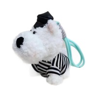 Boneka Anjing Western Highland Lucu, Mainan Penghilang Stres, Gantungan Kunci, Desain Kartun