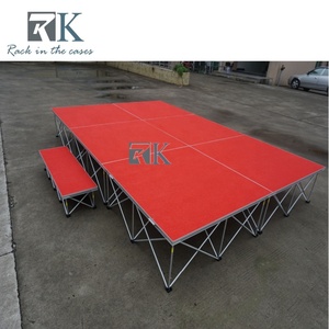 Plateforme de scène pliable en aluminium professionnelle et portable, scène modulaire à montage rapide pour événements intérieurs/extérieurs - Product Image 4
