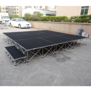Scène de spectacle légère 4x4 pieds en alliage d'aluminium pour événements extérieurs, portable et facile à assembler - Product Image 6