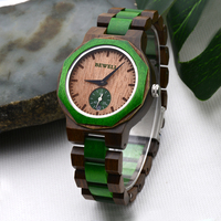 Jam tangan kuarsa Chronograph kayu celup baru desain kesadaran mode untuk individu Modern