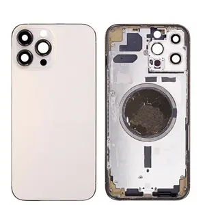 GZM-parts Back Housing Battery Cover For iPhone 13 Pro + Middle Frame Chassis + with Side Buttons + SIM Tray Replacement