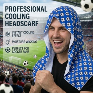 Serviette à capuche rafraîchissante personnalisée <span class=keywords><strong>pour</strong></span> le football, séchage rapide, protection solaire, <span class=keywords><strong>pour</strong></span> la Coupe du Monde, <span class=keywords><strong>cadeau</strong></span> promotionnel sportif, vente en gros - Product Image 1