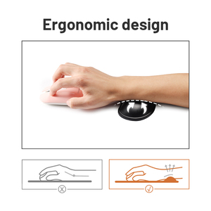 משטח עכבר משענת שורש כף יד סיליקון ארגונומי עם בסיס ג'ל מונע החלקה למחשב משענת יד 3D קריקטורה כרית יד משענת משטח עכבר - Product Image 4