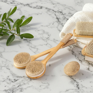 Massage trở lại bàn chải tre heo rừng lông bàn chải khô cho da dài xử lý tắm tùy chỉnh Tẩy Tế Bào Chết Cơ Thể bàn chải cho vòi hoa sen - Product Image 1