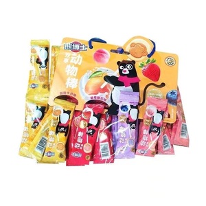 Piruletas Divertidas con Forma de Animales de Dibujos Animados, Caramelos Duros con Sabor a Frutas para Niños, <span class=keywords><strong>Bolsa</strong></span> de Sabores Mixtos de Doble Tono, Alta Calidad, Venta al por Mayor - Product Image 2