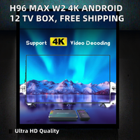 H96 MAX W2 Amlogic S905W2 Quad Core 4 Go de RAM Lecteur Multimédia 4K Smart OTT Internet Premium Android 12 BT5.0 WIFI6 Livraison Gratuite