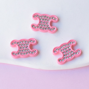 Aksesoris Resin Bentuk Bunga Pita Warna Pink Laris Manis, Gantungan Sepatu Resin, DIY Lem Krim untuk Casing Ponsel, Aksesoris Resin Cermin - Product Image 2