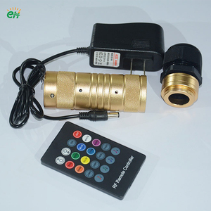 Source de lumière LED cylindrique suspendue argentée à contrôle RF 7W 12V pour voiture, utilisée pour rideau de fibres optiques à eau dure, indice de protection IP68 - Product Image 3