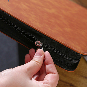 Bán Buôn Tài Liệu Chủ Dây Kéo Tổ Chức Padfolio Túi Đa Túi Tùy Chỉnh Hội Nghị Danh Mục Đầu Tư Da Thư Mục Với Xử Lý - Product Image 5