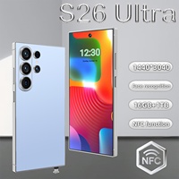 Smartphone S26 Ultra NFC pour paiement mobile, écran 6,9 pouces 120Hz, Android 15, 16 Go RAM, 1 To Stockage, 108 MP, 8000 mAh, Processeur Deca Core MTK Dimensity Series, 5G, Double SIM